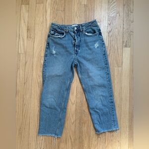 Free people button fly straight leg size 28